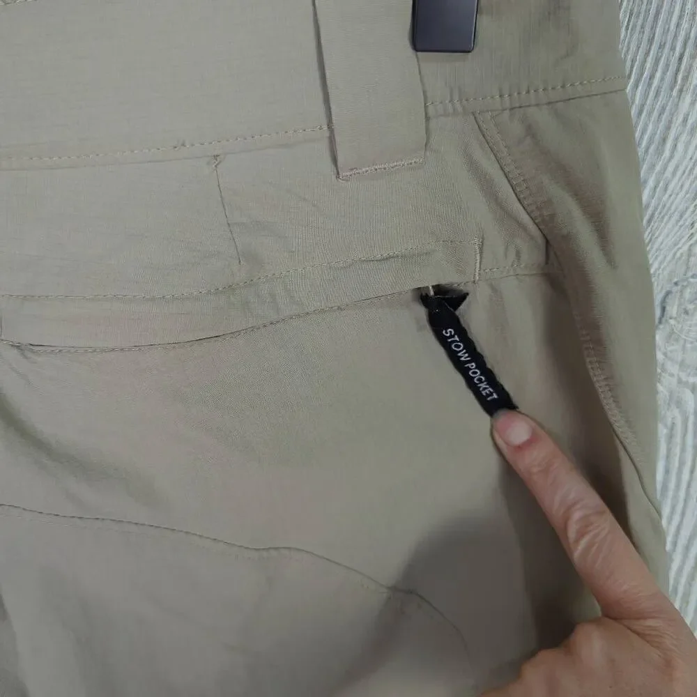 The North Face Men’s 30 Tan Khaki Cargo Hiking Outdoor Pants Stow Pocket